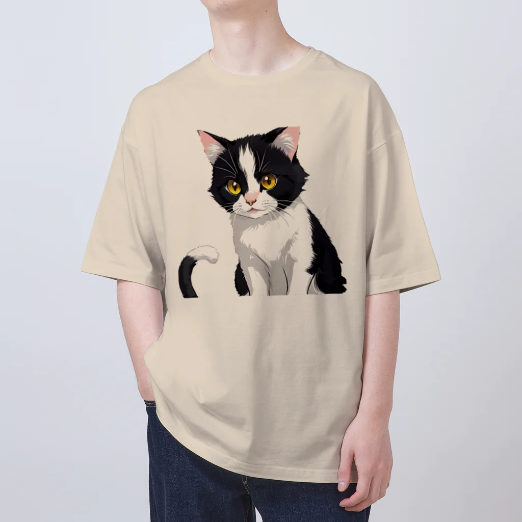 こひさま ショップ - 陽だまりの笑顔のねこのじー オーバーサイズTシャツ