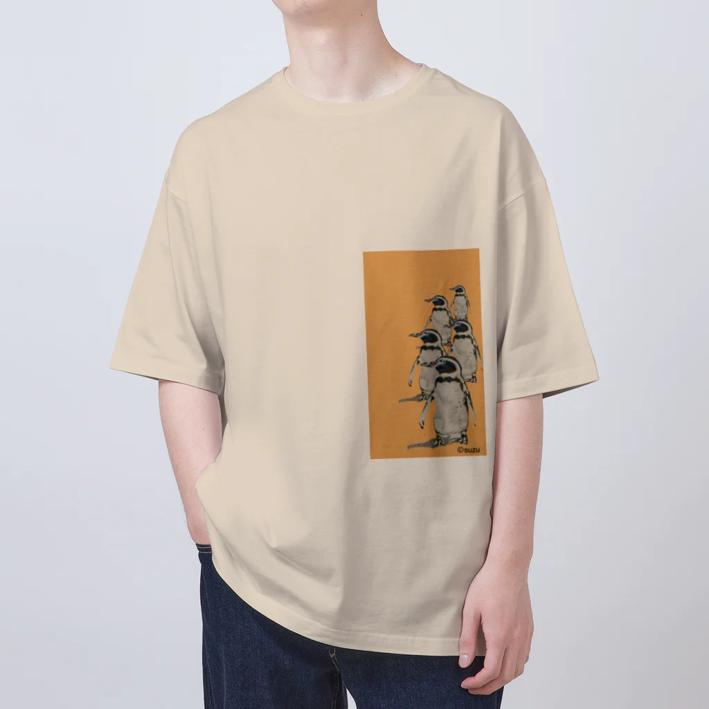 Shiho工房のペンギン軍団 オーバーサイズTシャツ