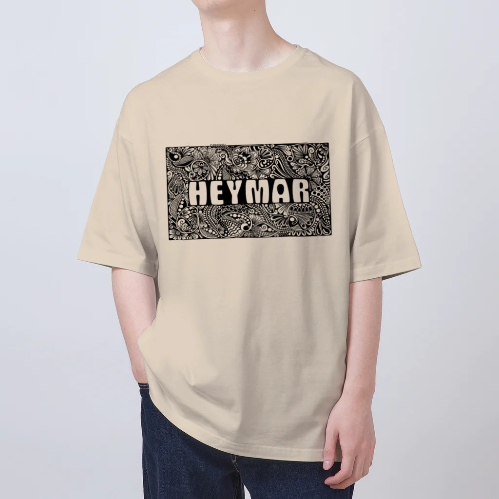 heymar の HEYMARロゴ　黒 Oversized T-Shirt