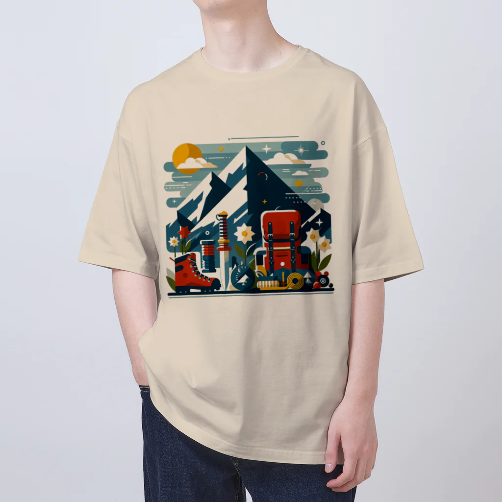 Forêt de Renardsの春が来た山 オーバーサイズTシャツ