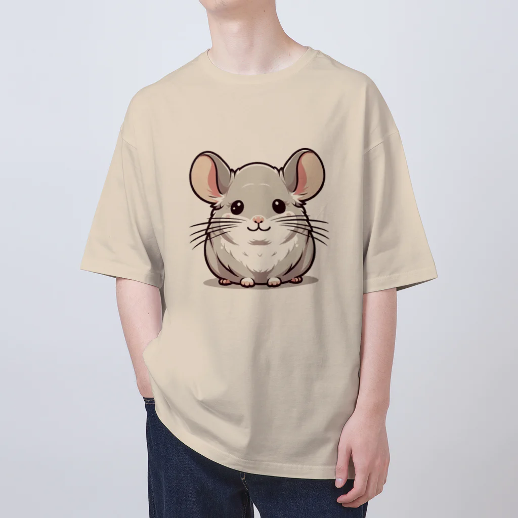 もふっとチンチラ🐭のチンチラ（シナモン） オーバーサイズTシャツ