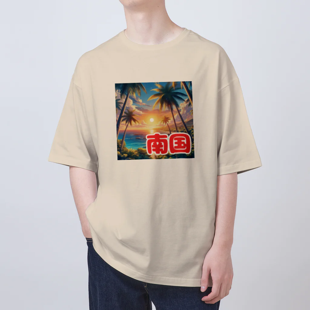 南国の南国の夕日 オーバーサイズTシャツ