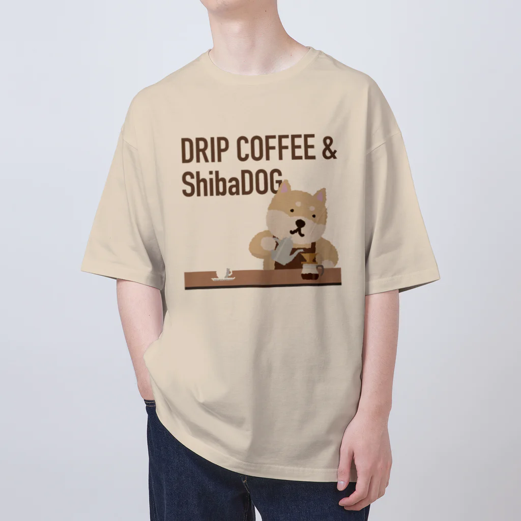 しばじるしデザインのDRIP COFFEE & ShibaDOG オーバーサイズTシャツ