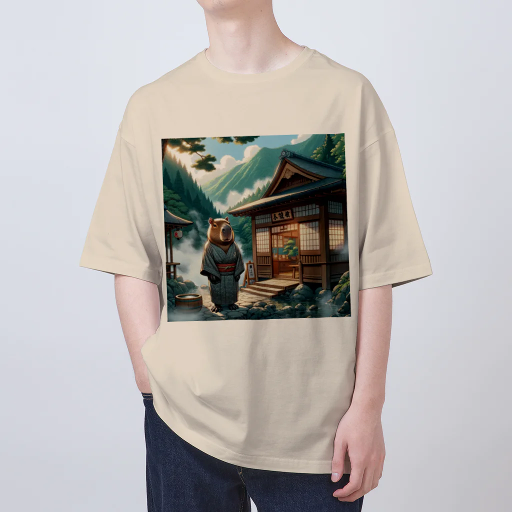 アニマル達の温泉旅館を営むカピパラ Oversized T-Shirt