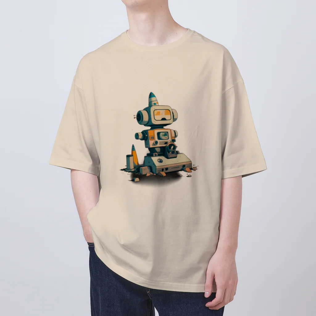 mirinconixのいろいろと四角いレトロなガラクタロボットくん Oversized T-Shirt