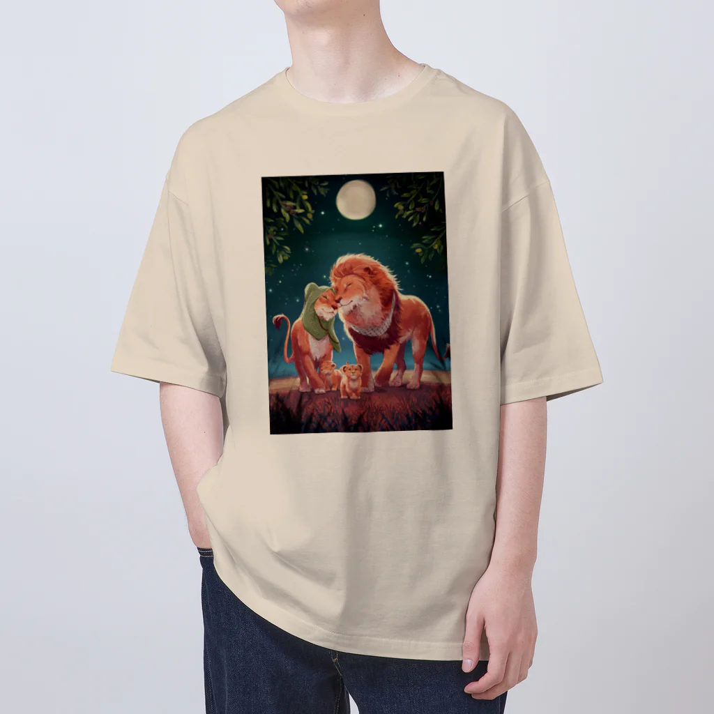 GE_Tulleの【パレスチナと共に】オリーブとライオン Oversized T-Shirt