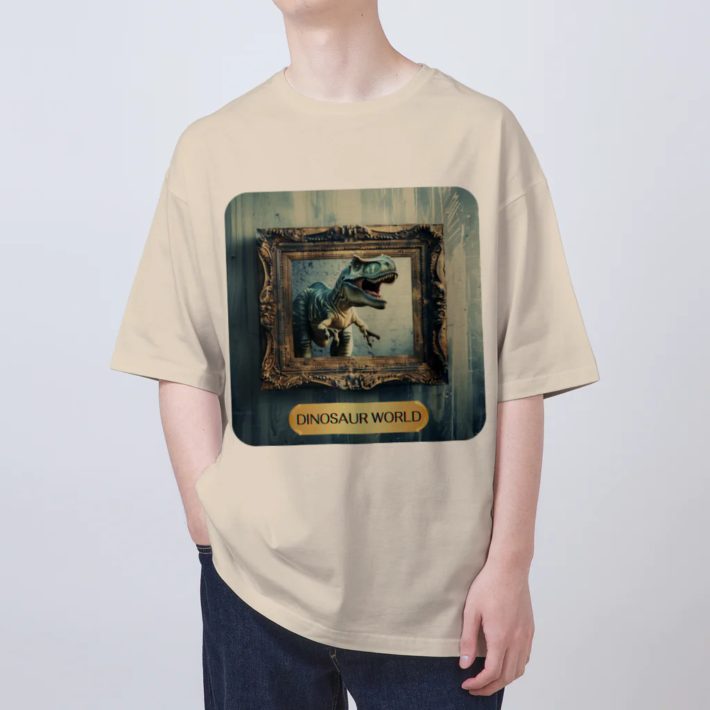 MistyStarkの飛び出す恐竜　－　dinosaur that pops out　－ Oversized T-Shirt