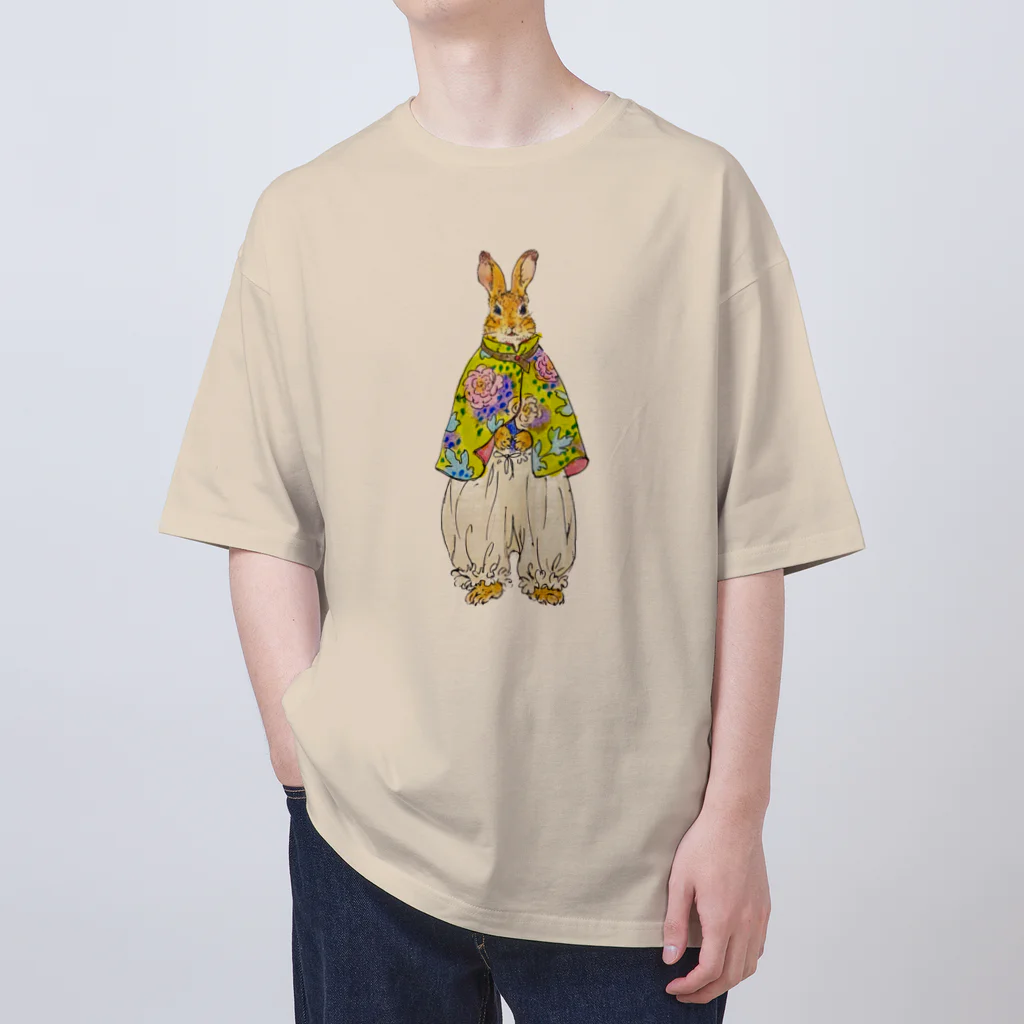 usaginooharikoのファッションモデルのウサギ Oversized T-Shirt