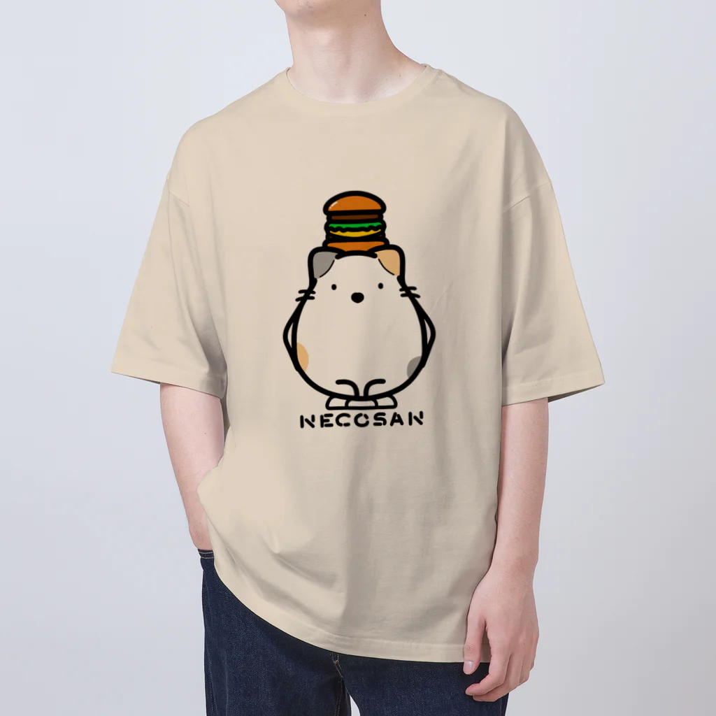 どやネコ！どやちゃん。のねこさんとハンバーガー Oversized T-Shirt