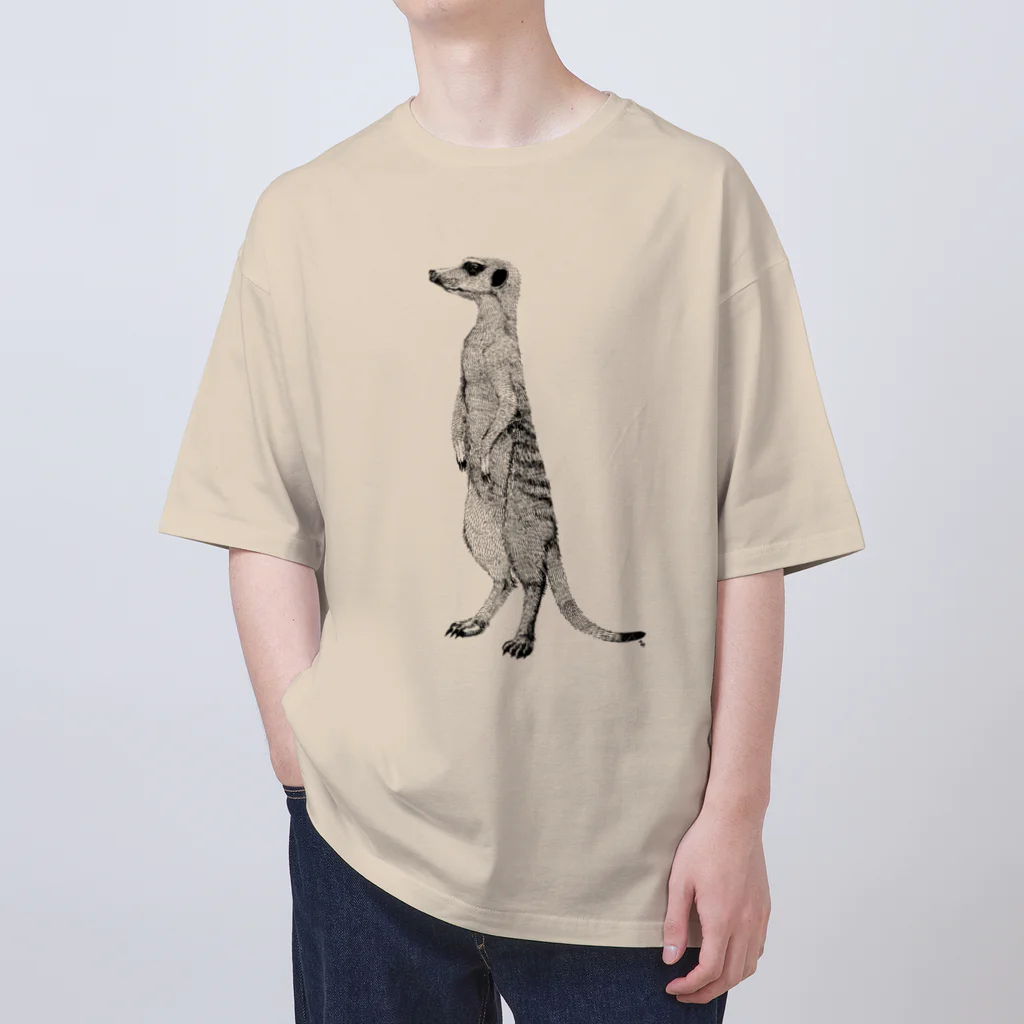 segasworksのミーアキャット（ペン画） Oversized T-Shirt