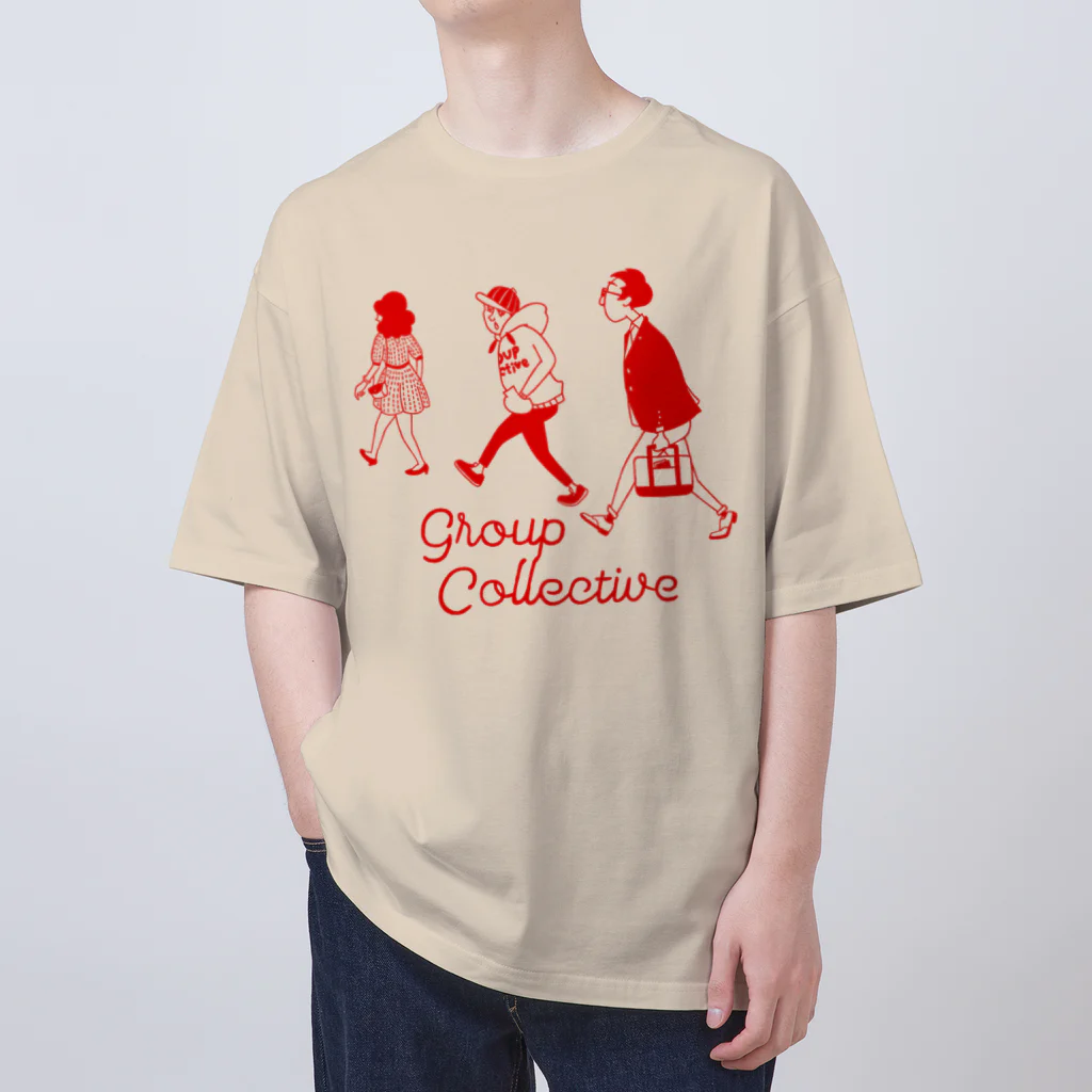 hilo tomula トムラ ヒロのGroup Collective Red オーバーサイズTシャツ