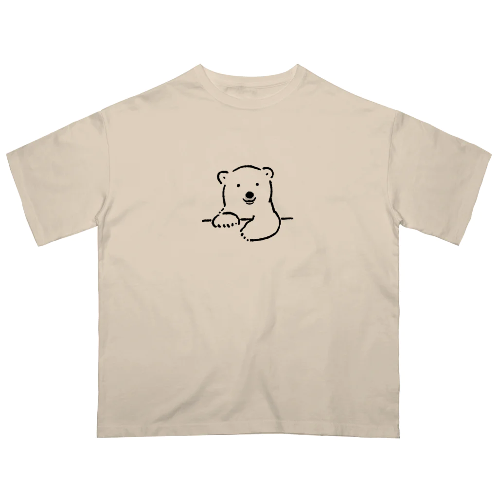 ハルクマ SUZURI STOREのシロクマの赤ちゃん オーバーサイズTシャツ