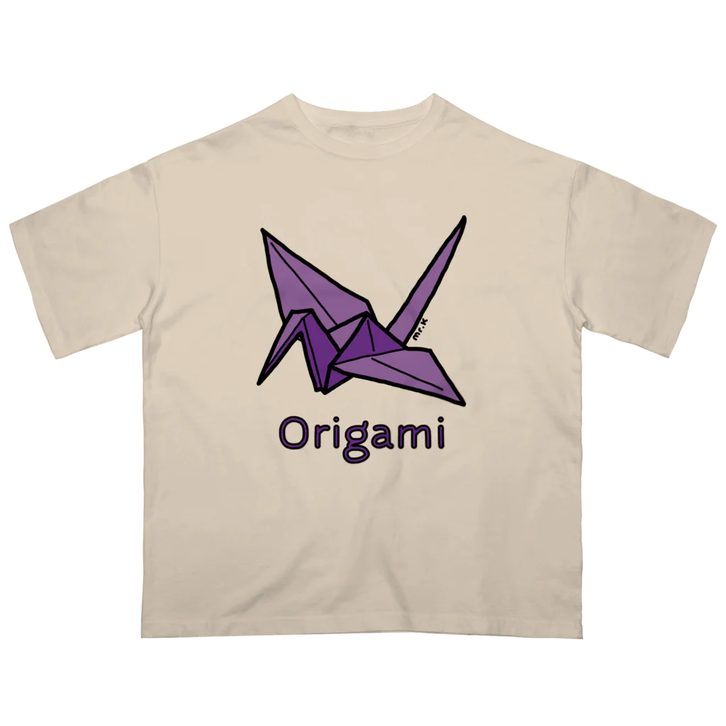 MrKShirtsのOrigami (折り紙鶴) 色デザイン Oversized T-Shirt