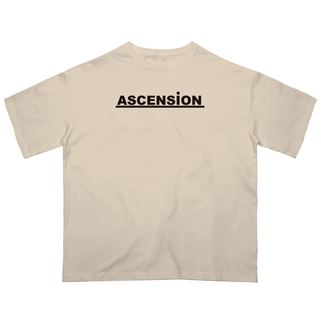 TシャツジャパンSUZURI店🇯🇵のアセンション（ASCENSION）黒文字 オーバーサイズTシャツ