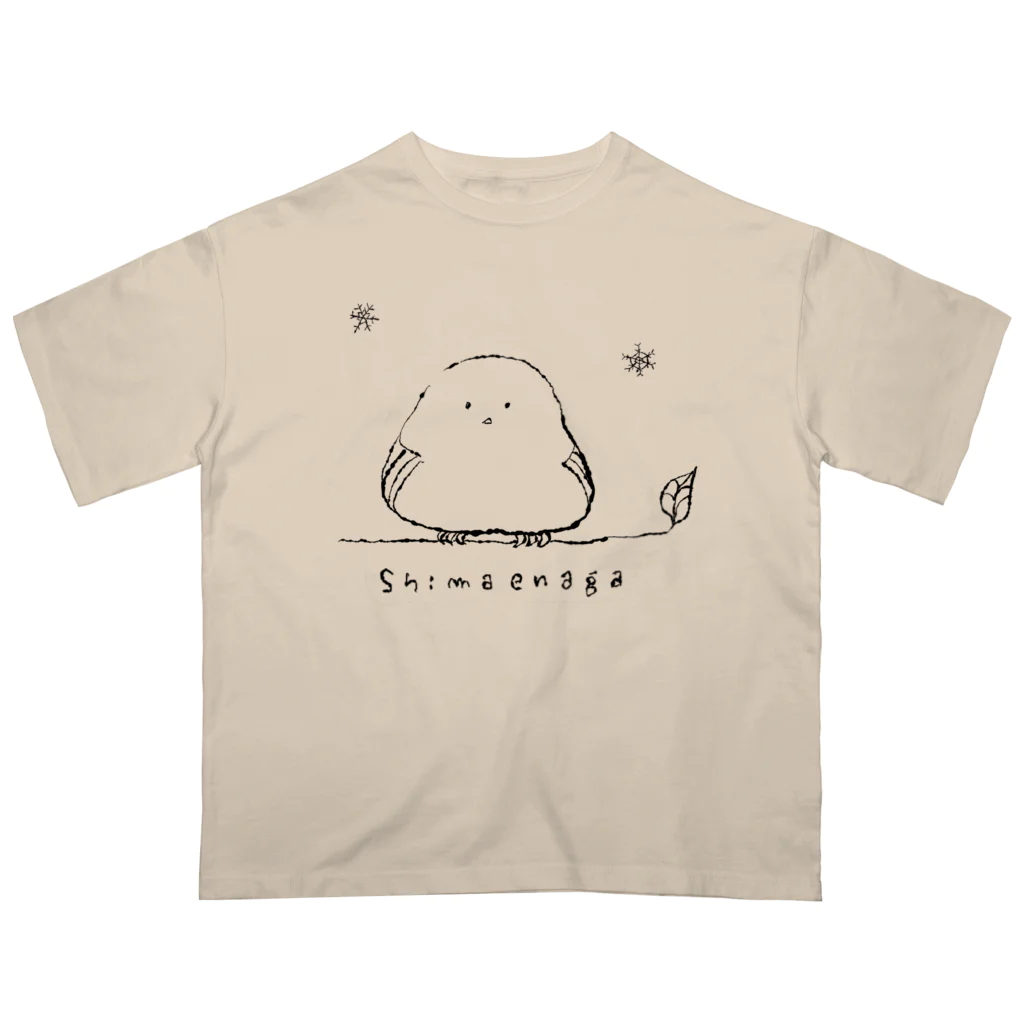 くるみのシマエナガとゆき。 オーバーサイズTシャツ