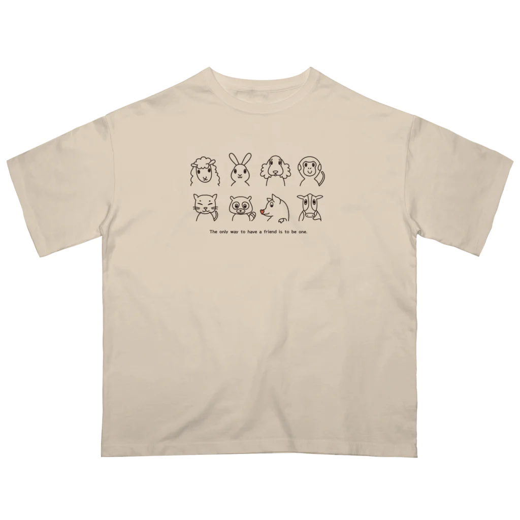 ariariartの動物大集合！（チャリティー） Oversized T-Shirt