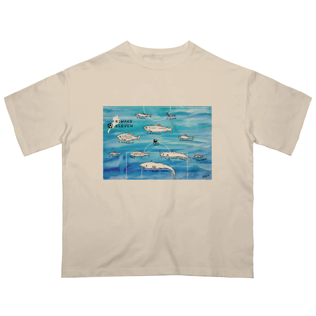 by みなもとそらの琵琶湖イレブン オーバーサイズTシャツ