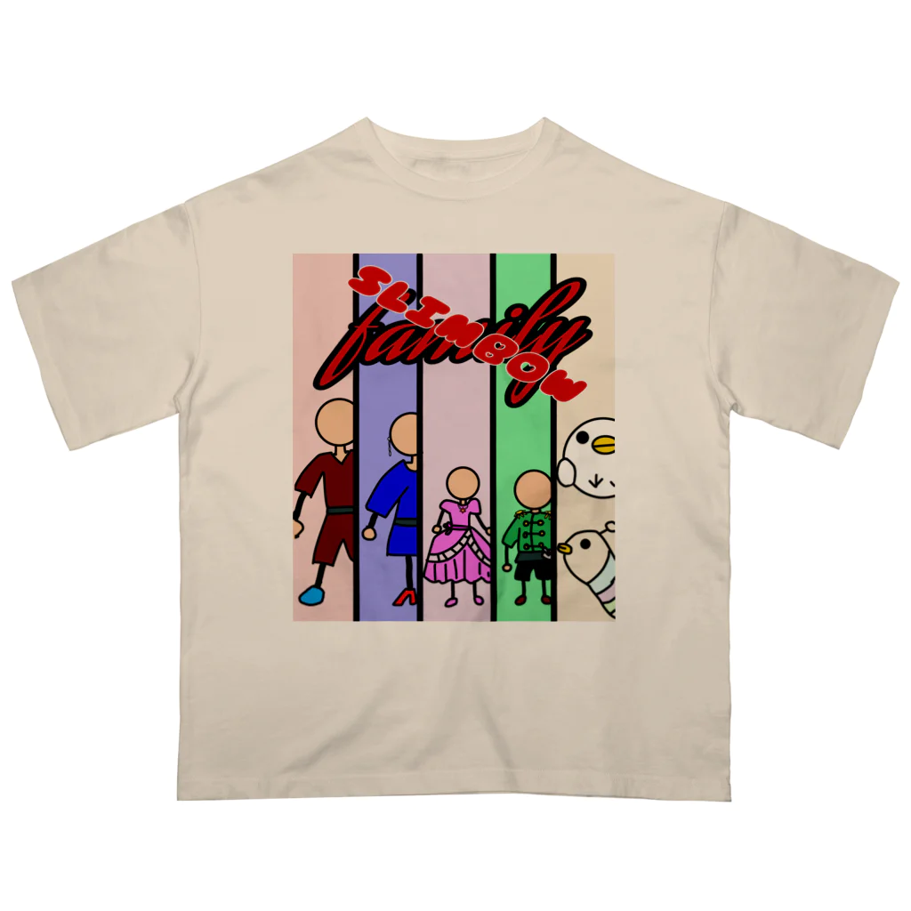 GENE-GENEのスリムボウファミリー オーバーサイズTシャツ