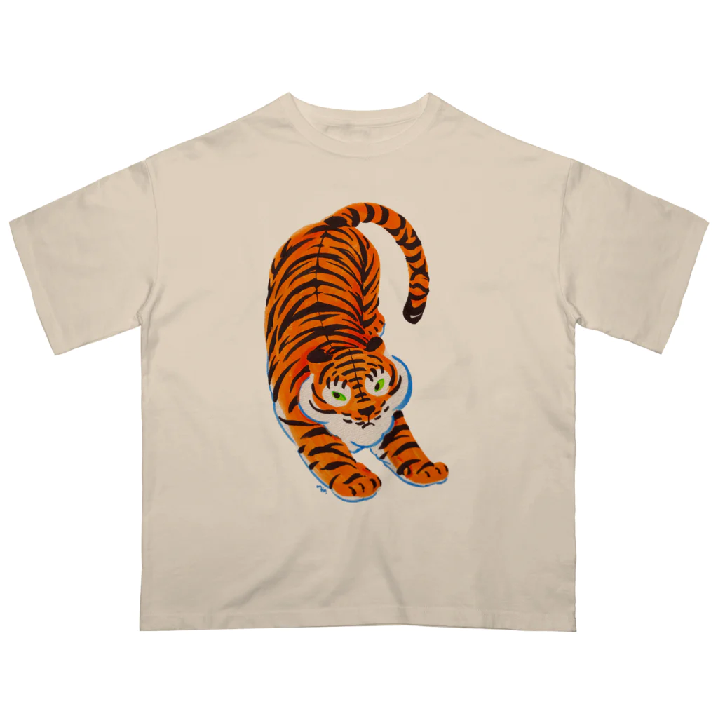 segasworksのトラちゃん（のびのび〜爪とぎ） オーバーサイズTシャツ