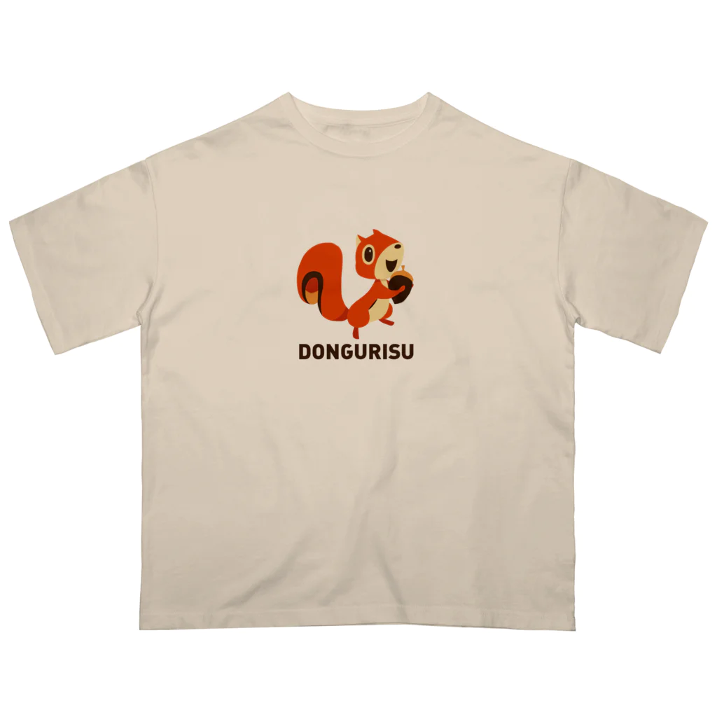 SUNDAYS GRAPHICSのDONGURISU (どんぐリス) 茶色ロゴ Oversized T-Shirt