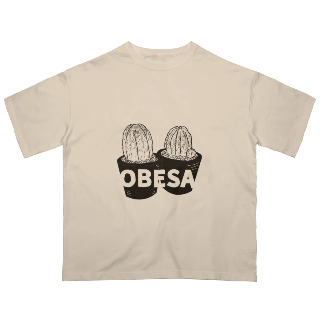 食べかけケーキのオベサ　obesa Oversized T-Shirt