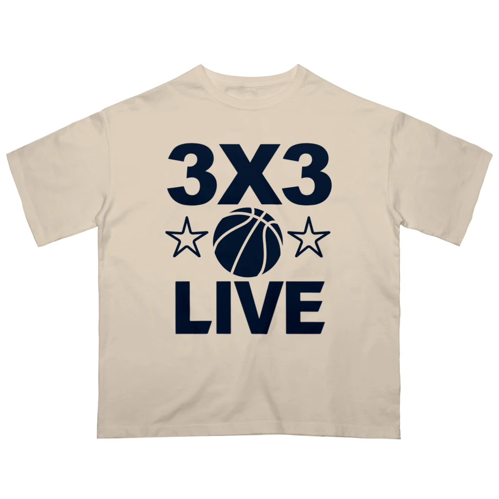 sports_tower スポーツタワーの3x3・スリーエックススリー・3人制バスケ・Tシャツ・アイテム・グッズ・ストリートバスケ・バスケットボール・スピーディーなバスケ・1試合10分間の21点ノックアウト・スポーツ・有望 オーバーサイズTシャツ