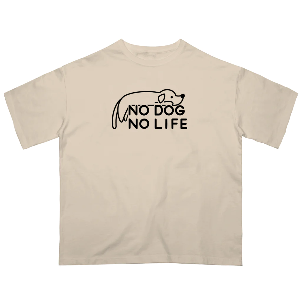 ぽぴーぴぽーのNO DOG NO LIFE  Oversized T-Shirt