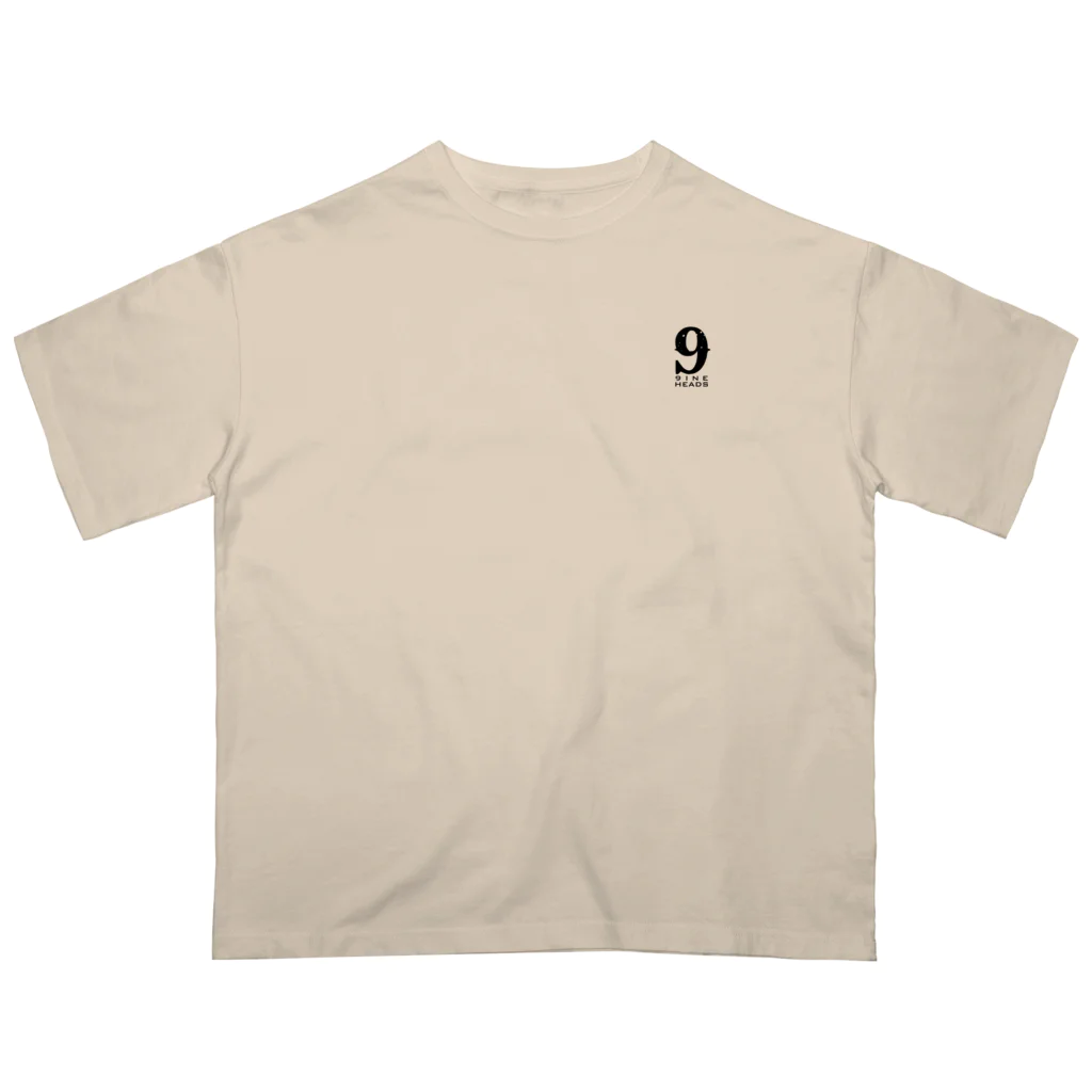 9INEHEADSのREV_Black Oversized T-Shirt