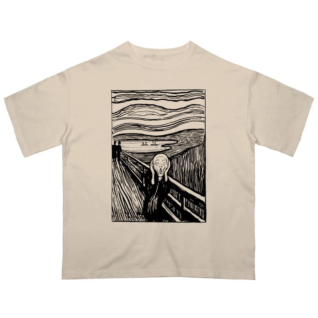 MUGEN ARTのムンク　叫び　Munch / The Scream リトグラフ　 オーバーサイズTシャツ