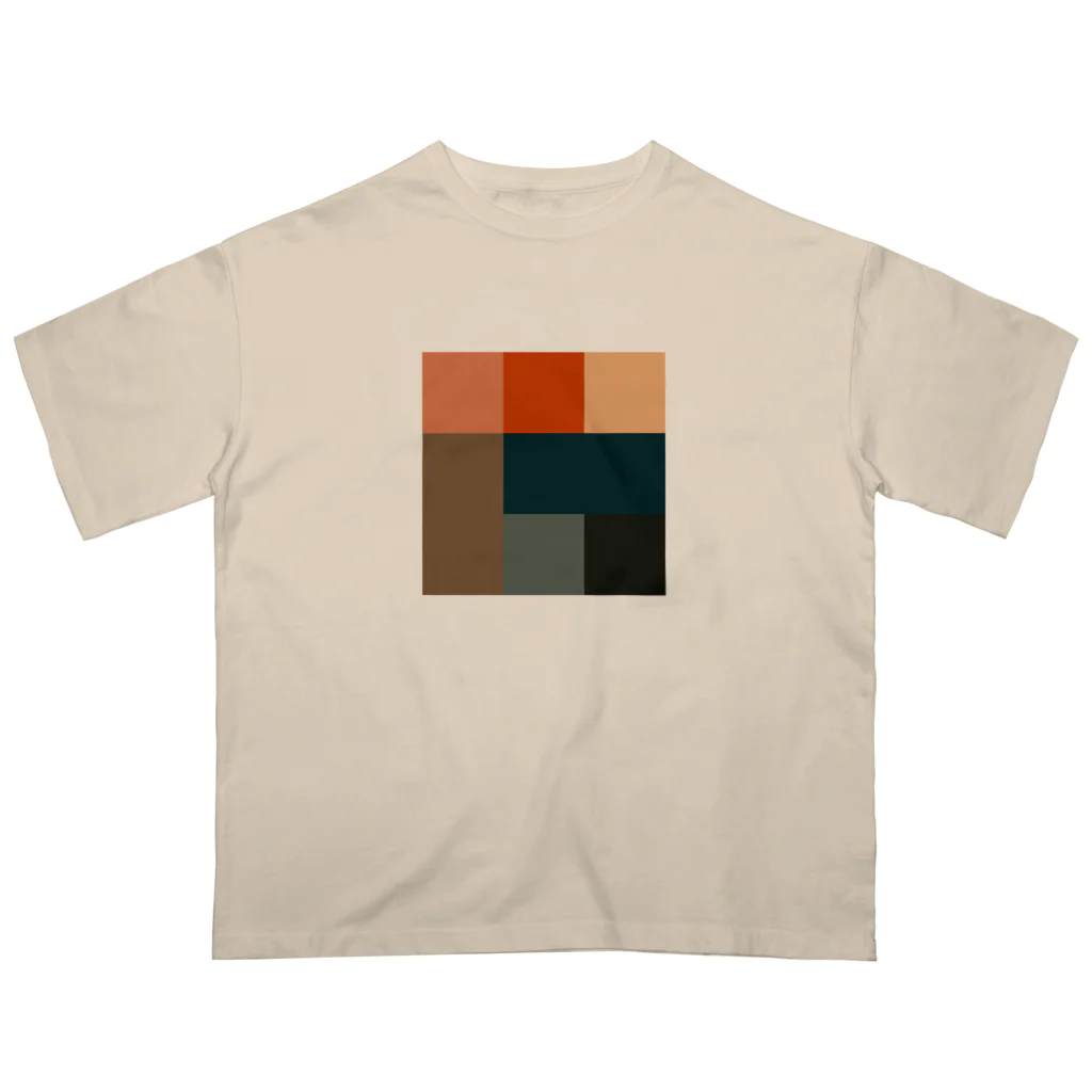 3×3 のドット絵のムンクの叫び - 3×3 のドット絵 オーバーサイズTシャツ