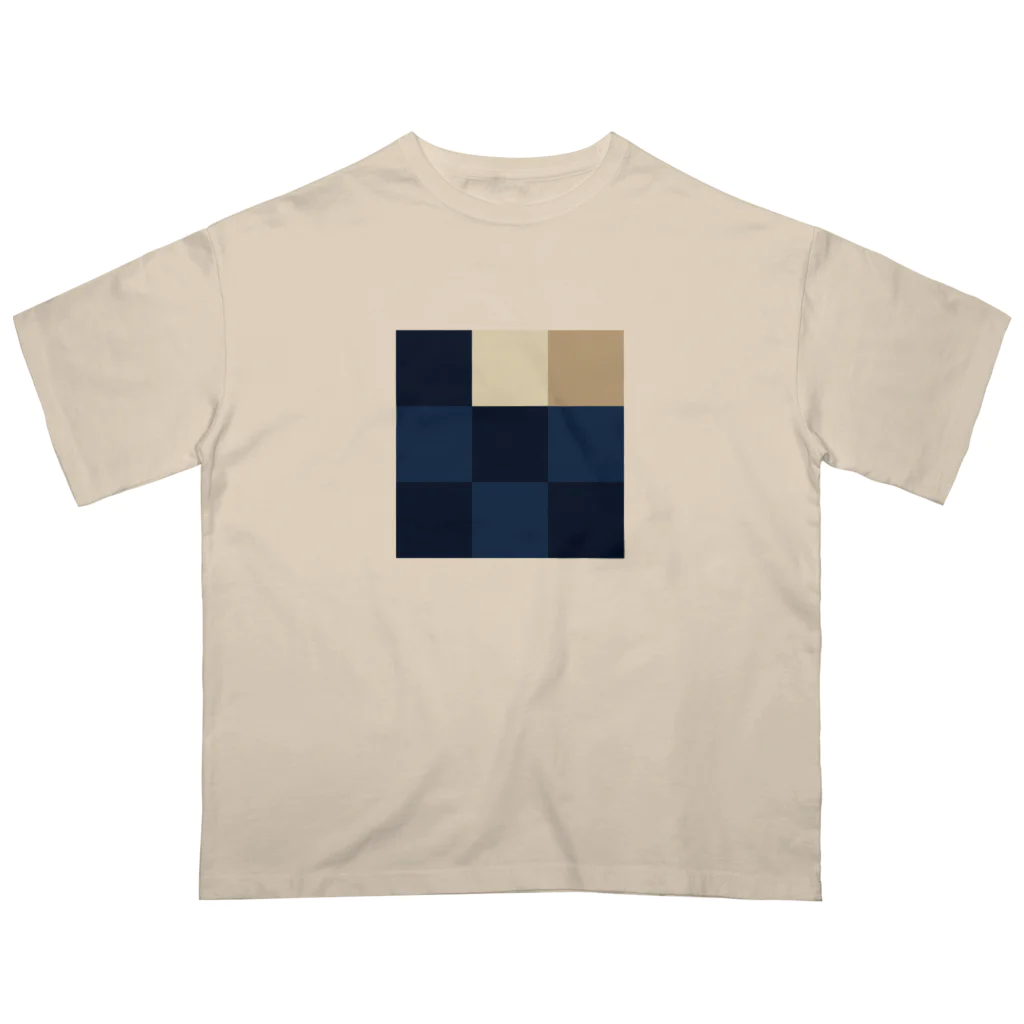 3×3 のドット絵の葛飾北斎 - 3×3 のドット絵 オーバーサイズTシャツ