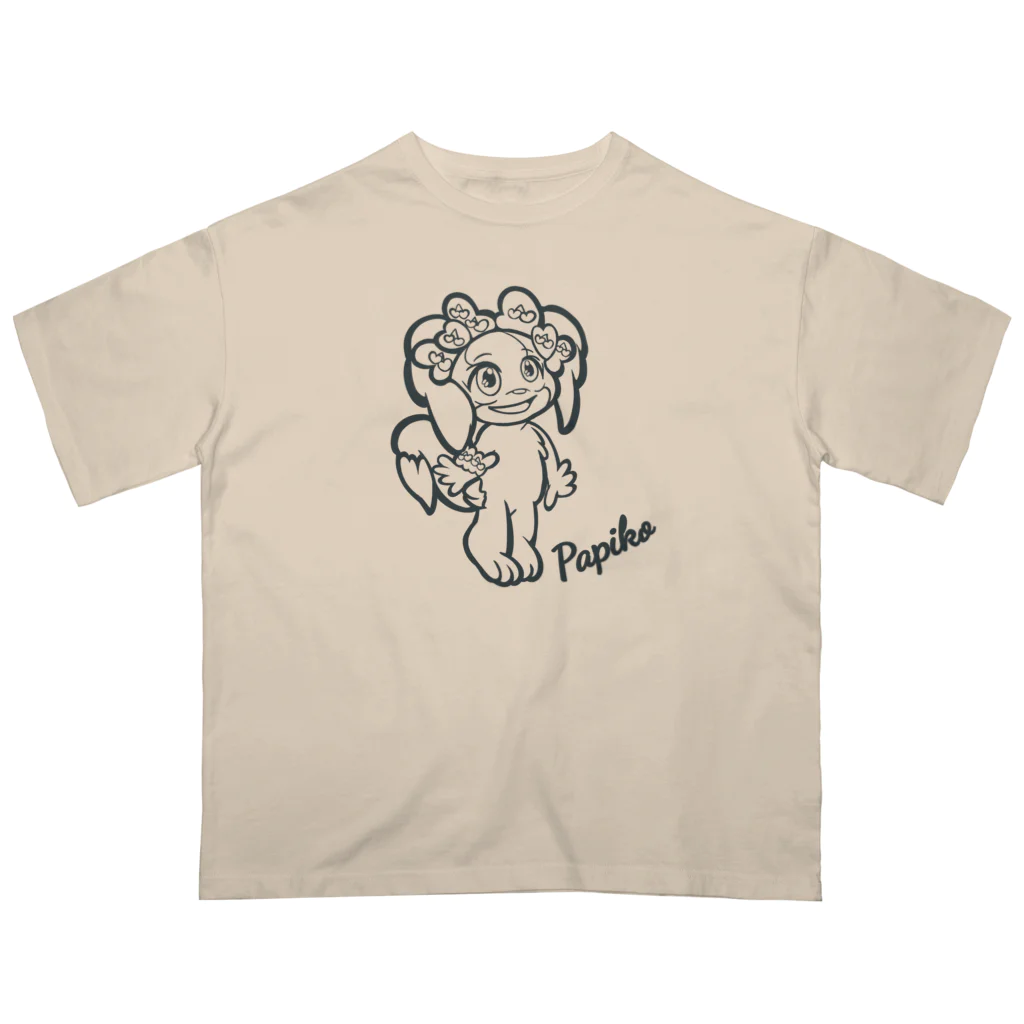 ちゃとらま　CHA10ramaのパピヨン　パピコ Oversized T-Shirt