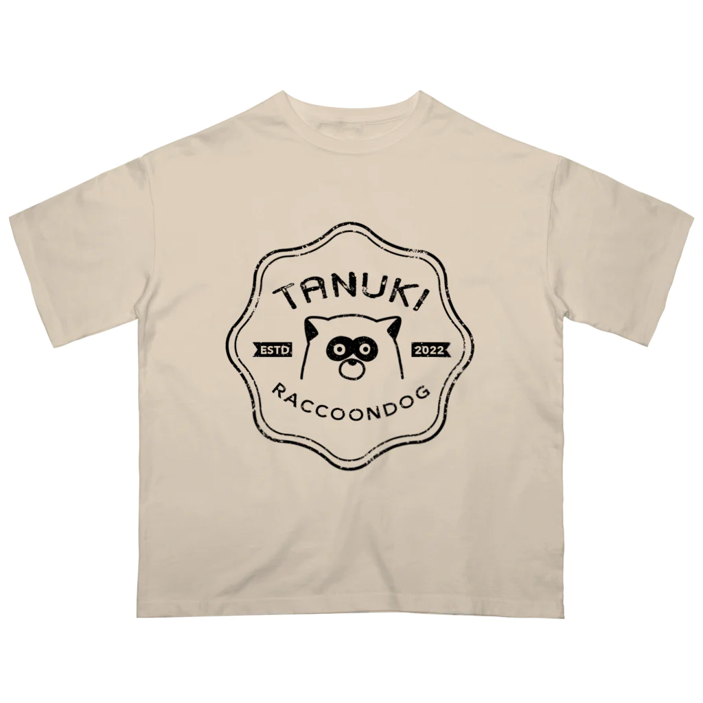 mogura_tanukiのtanuki_vintage04 オーバーサイズTシャツ