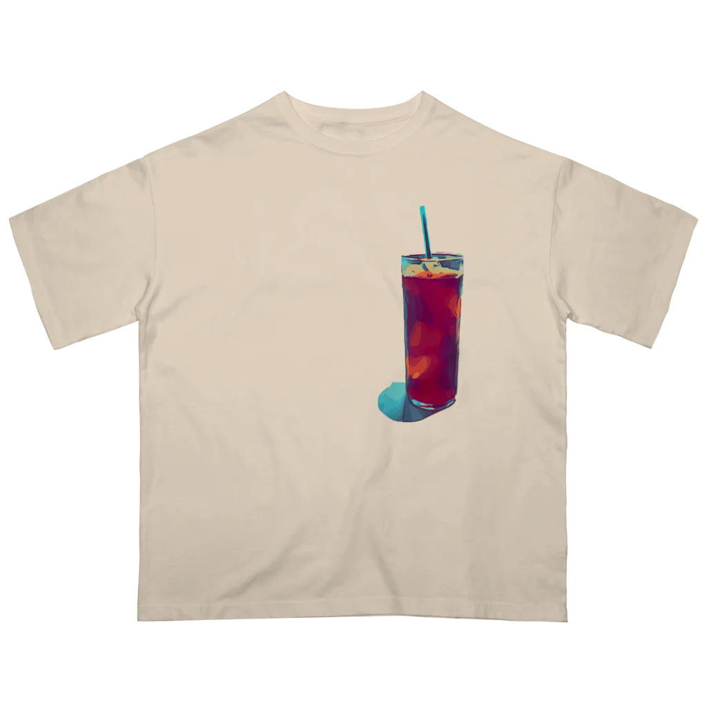 わらしゃんどのアイスコーヒー オーバーサイズTシャツ