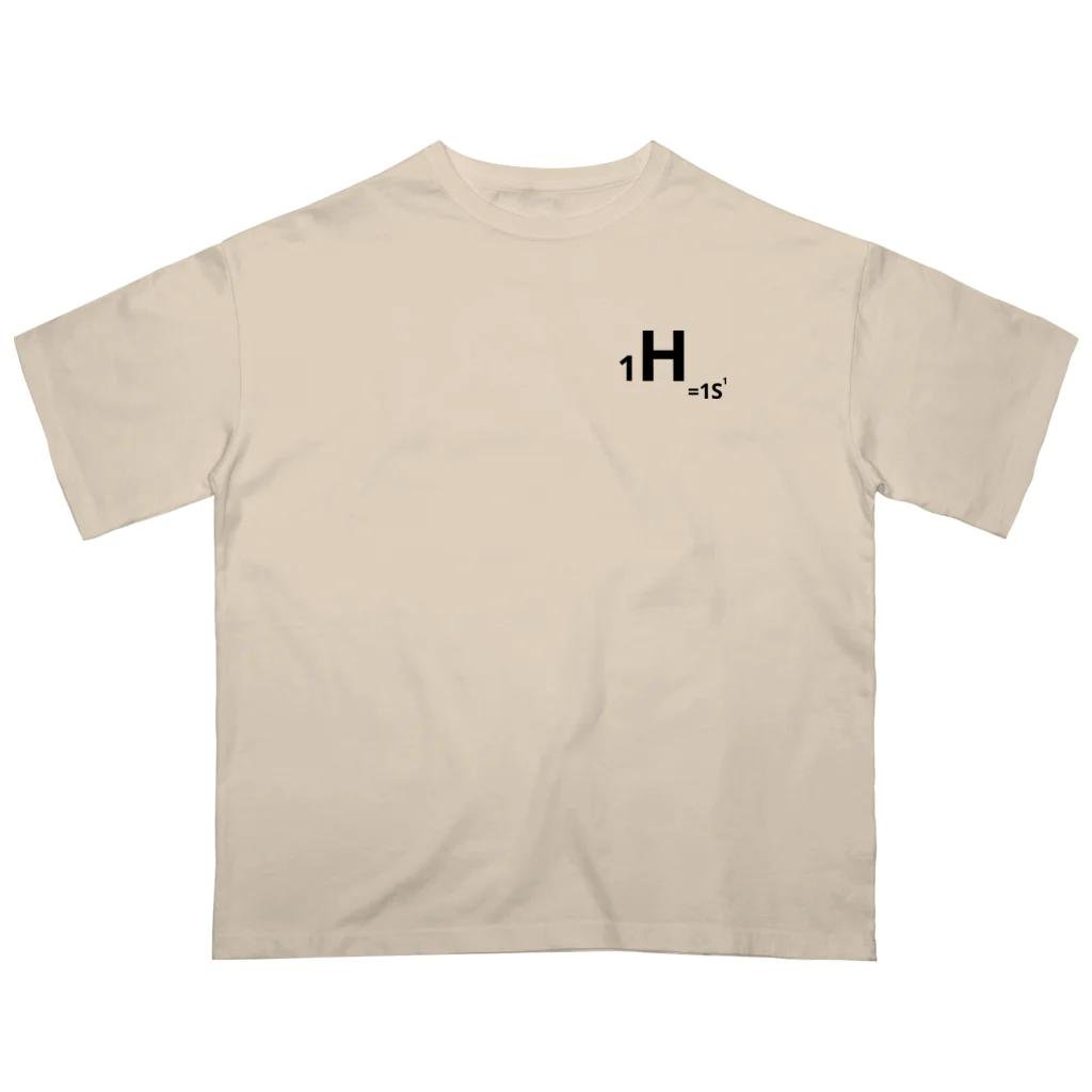 interested in?の1.hydrogen(黒/表裏) Oversized T-Shirt