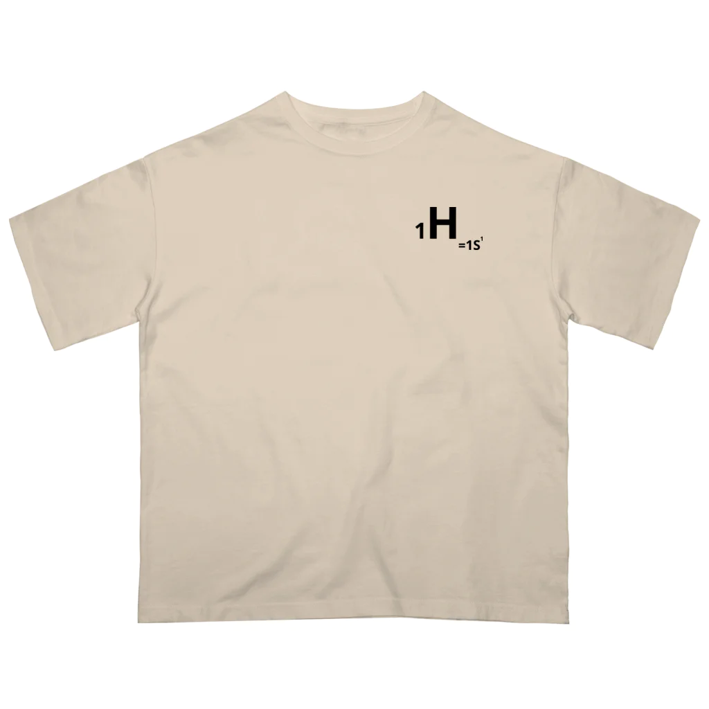 interested in?の1.hydrogen(黒/表のみ) Oversized T-Shirt