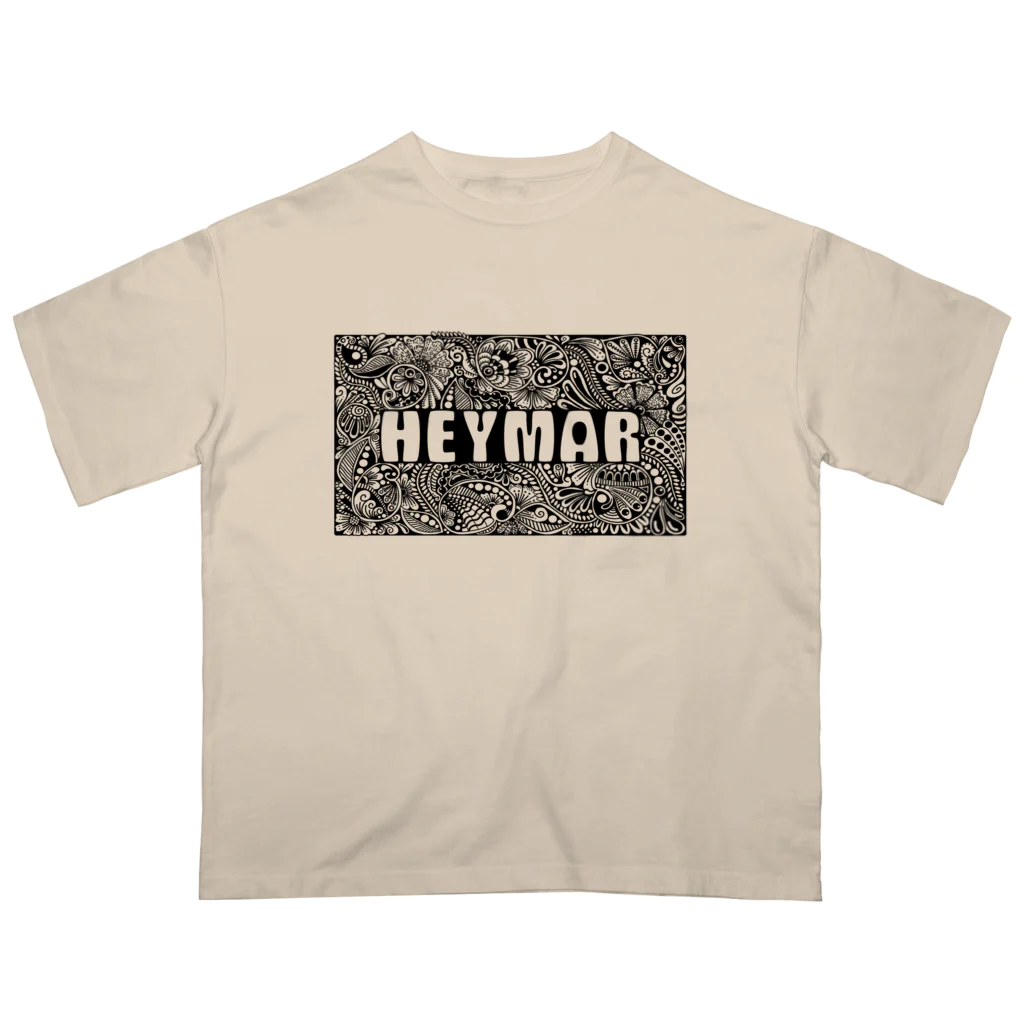 heymar の HEYMARロゴ　黒 Oversized T-Shirt