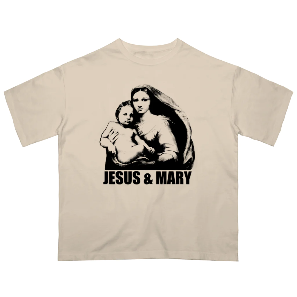 アインシュタインキャットのイエスとマリア オーバーサイズTシャツ