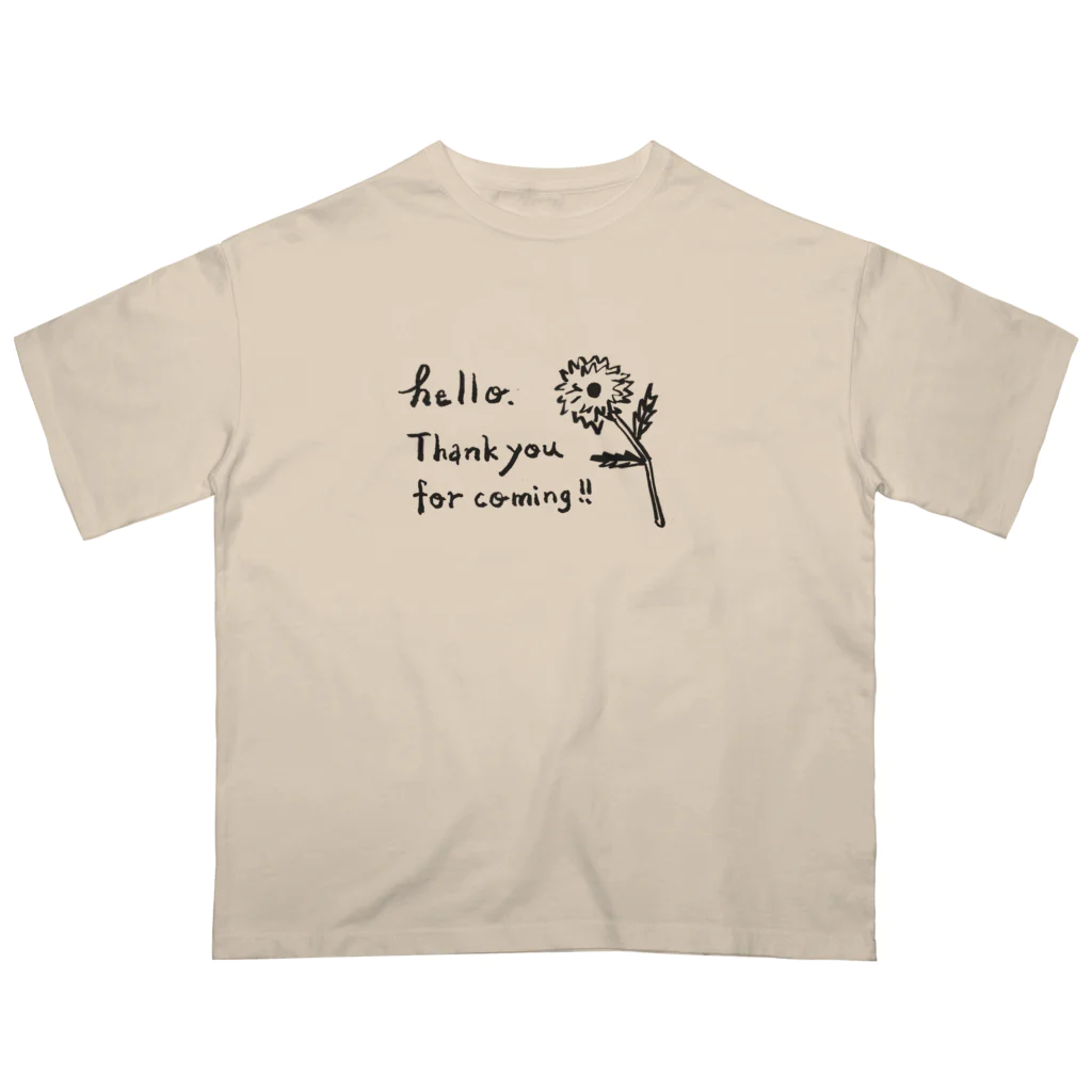 utatane_worksのThanks flower オーバーサイズTシャツ