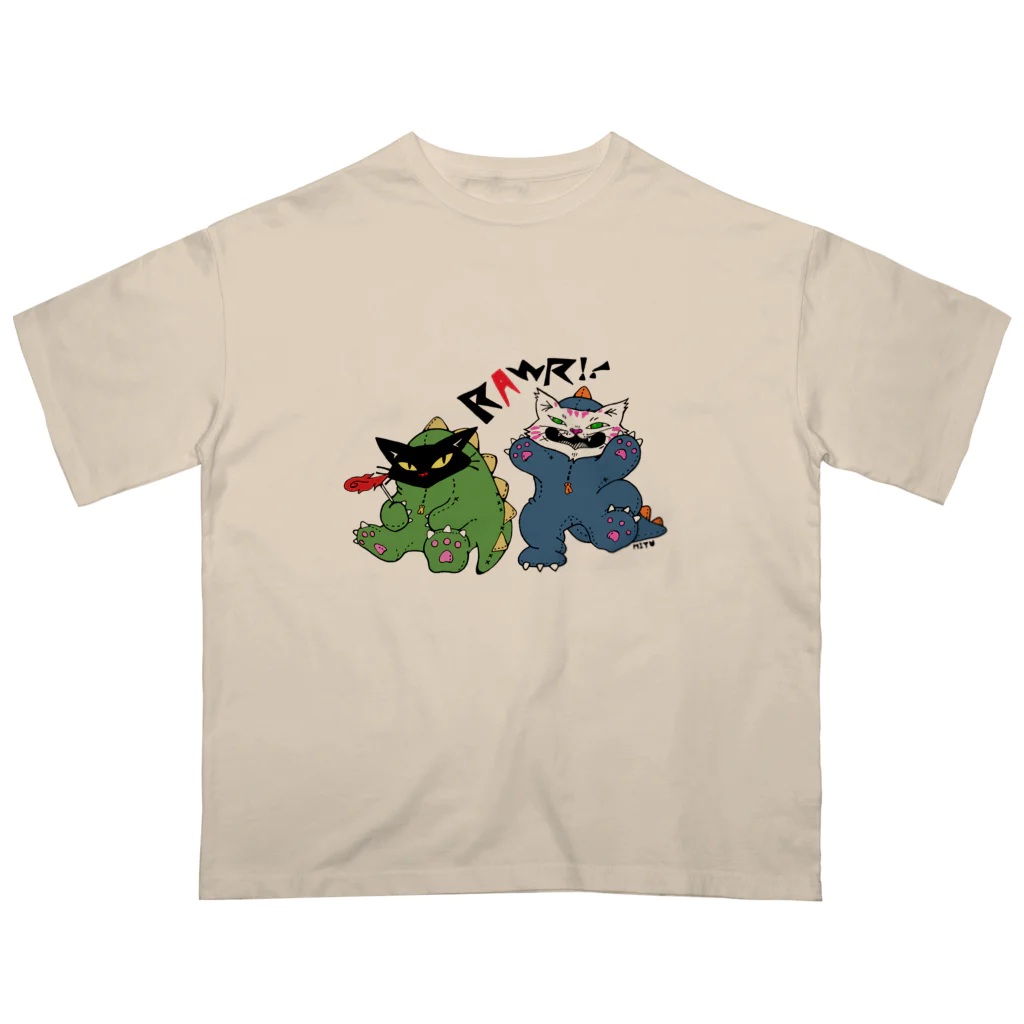 ほりみゆき【MIYU】の恐竜ポー＆桃虎 オーバーサイズTシャツ