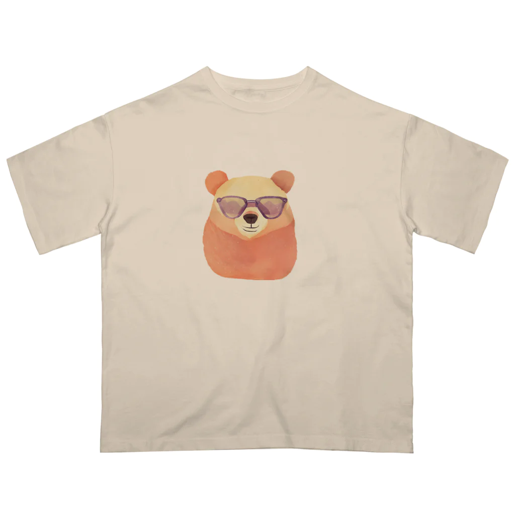 さとうさしみ。のメガネっクマ① オーバーサイズTシャツ