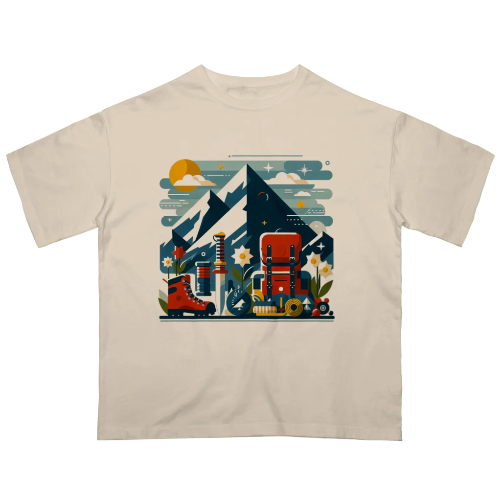 Forêt de Renardsの春が来た山 オーバーサイズTシャツ