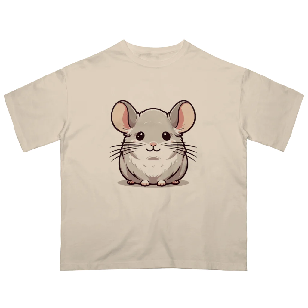 もふっとチンチラ🐭のチンチラ（シナモン） オーバーサイズTシャツ