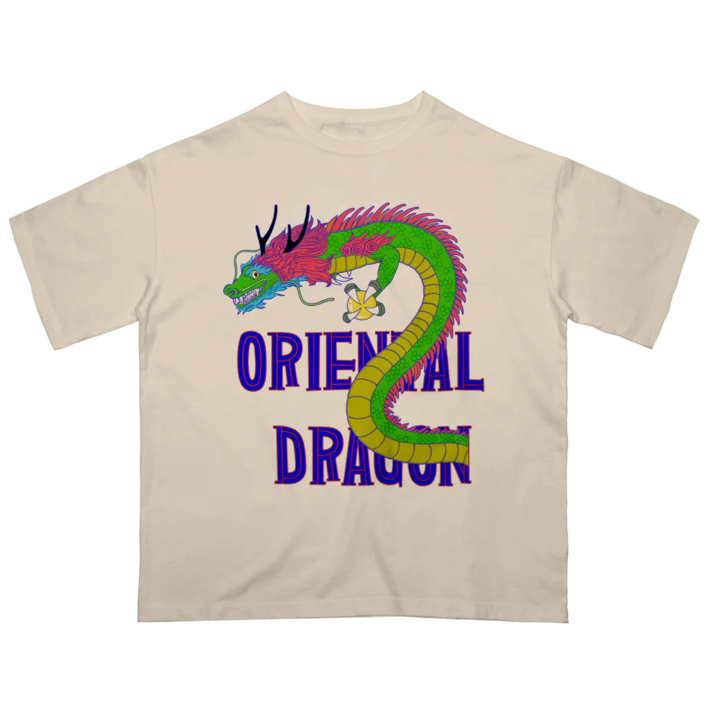 LalaHangeulのORIENTAL DRAGON（龍）英字バージョン オーバーサイズTシャツ