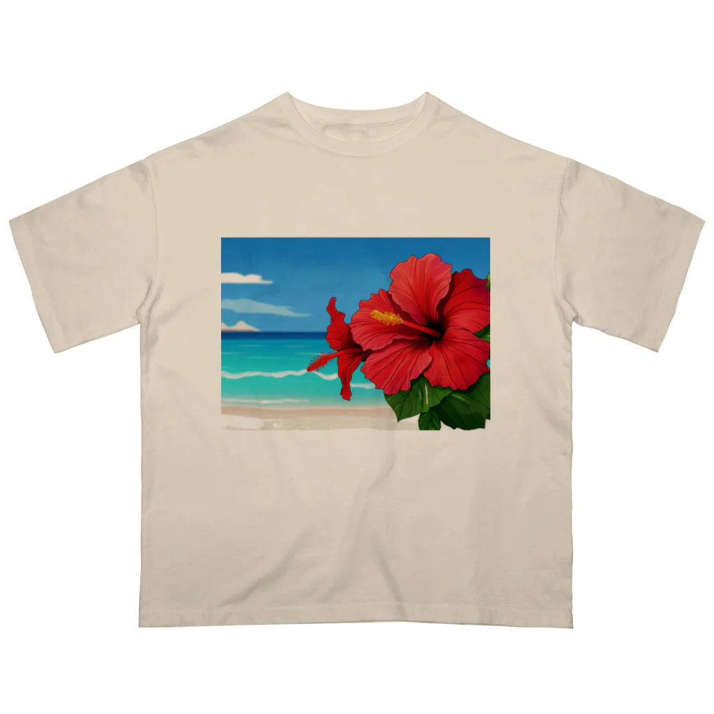 kaiminsapoのハイビスカス　リゾート　🌺　🏝️ オーバーサイズTシャツ