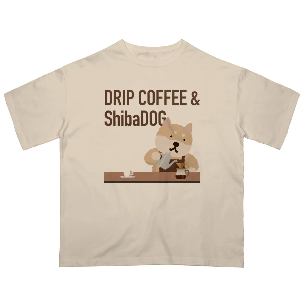 しばじるしデザインのDRIP COFFEE & ShibaDOG オーバーサイズTシャツ