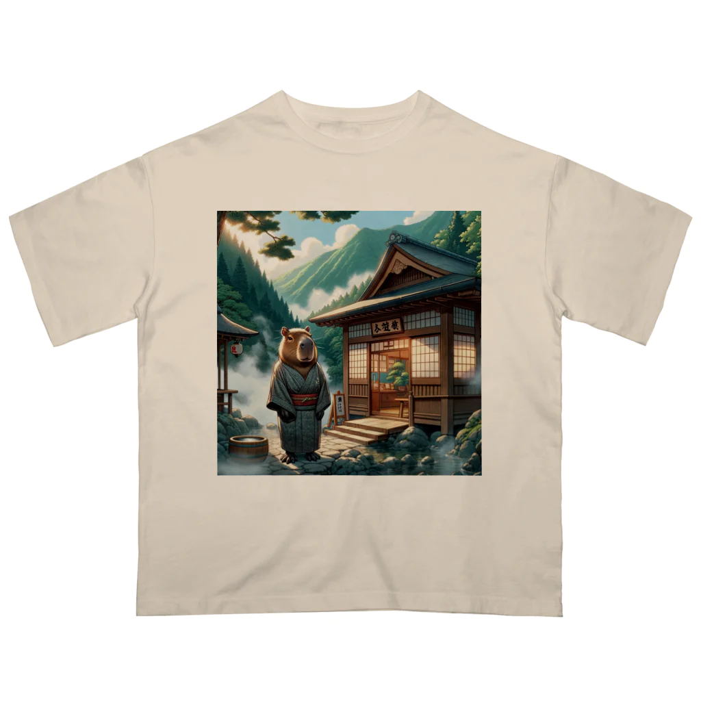 アニマル達の温泉旅館を営むカピパラ Oversized T-Shirt