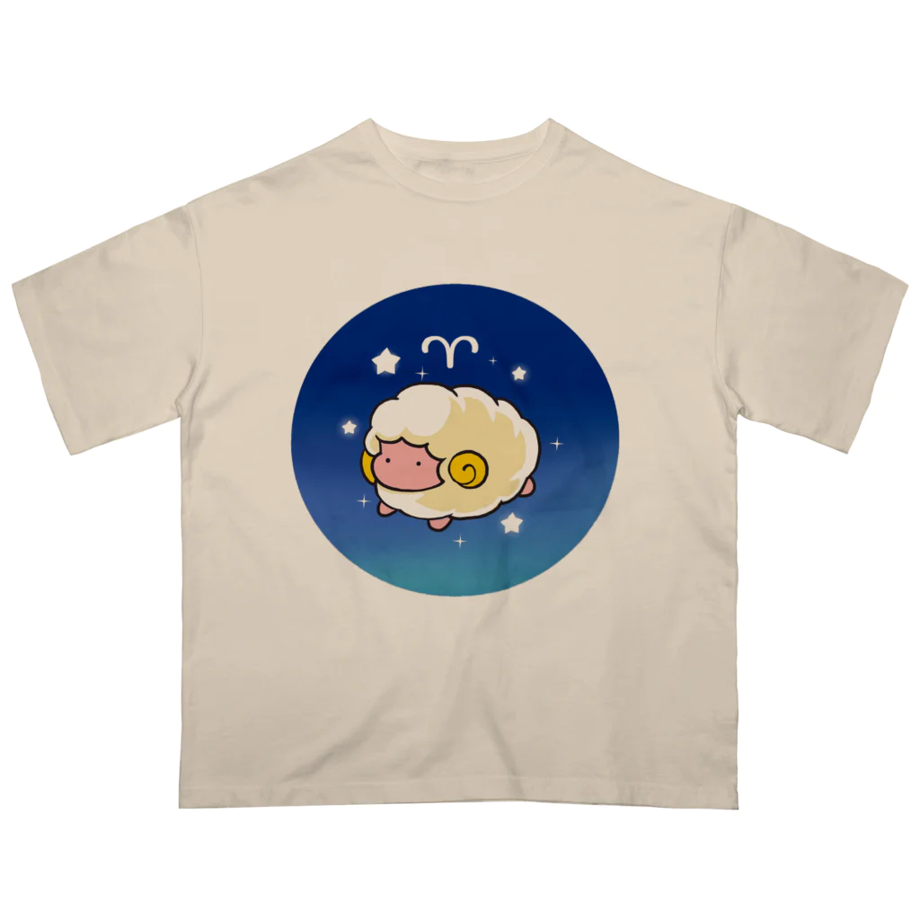 もふもふ堂の牡羊座 オーバーサイズTシャツ