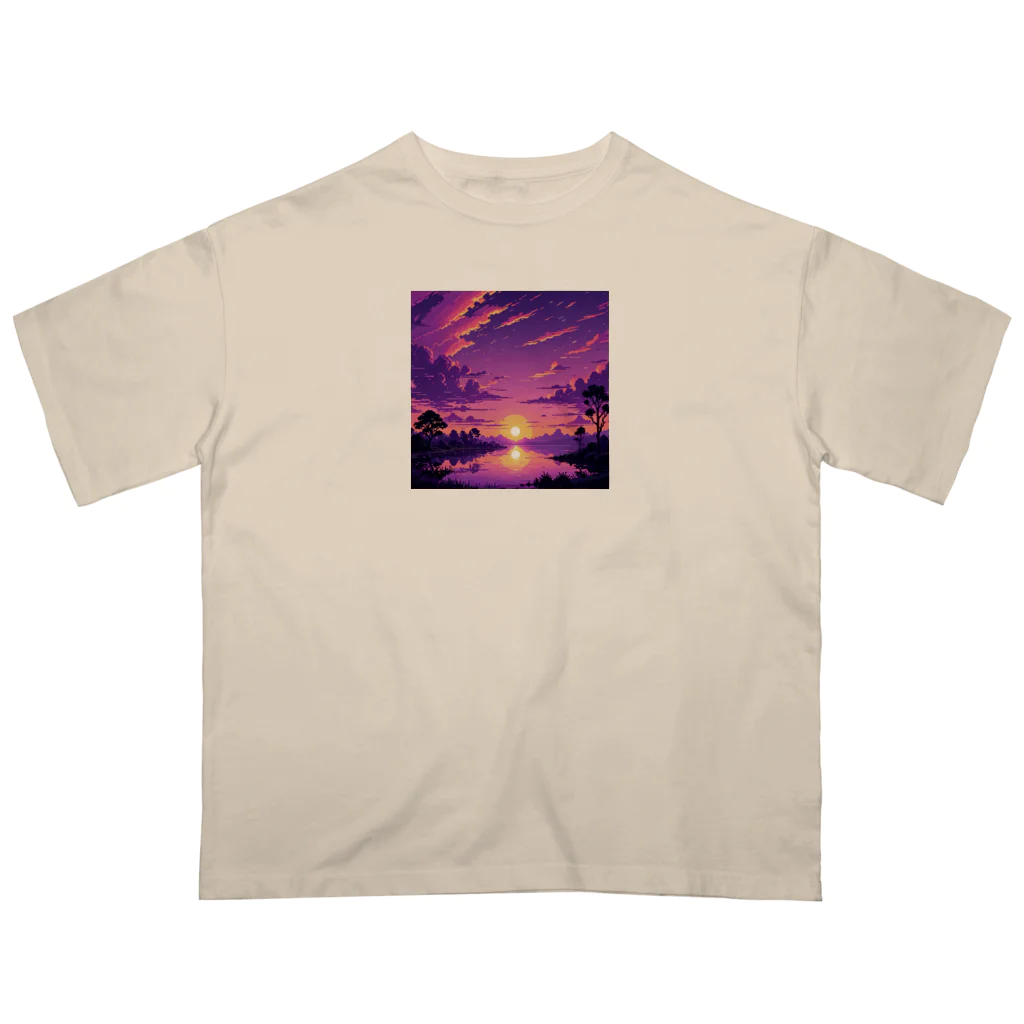 Hawk_portのP-chill! (Sunset) オーバーサイズTシャツ