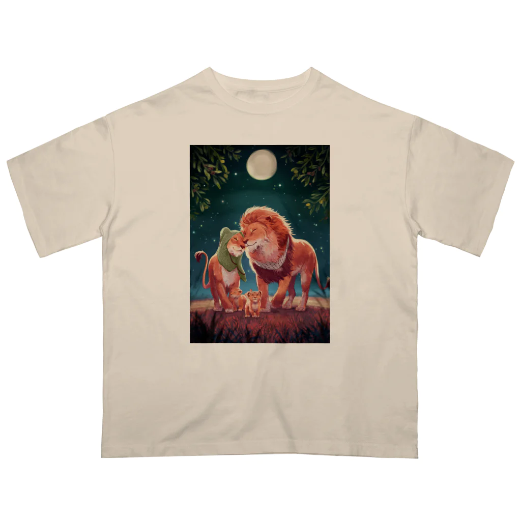 GE_Tulleの【パレスチナと共に】オリーブとライオン オーバーサイズTシャツ